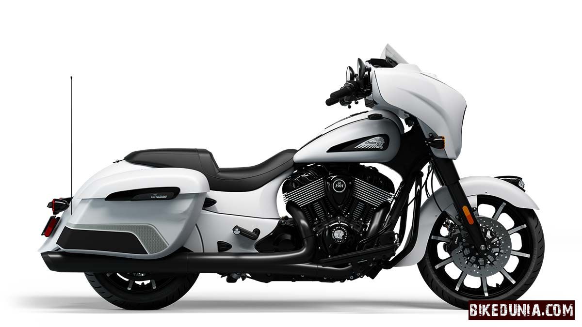 Indian Chieftain Dark Horse - Ghost White Metallic Smoke / Graphics