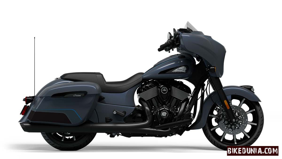 Indian Chieftain Dark Horse - Stealth Gray Azure w/ Graphics