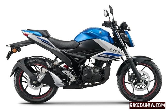 Suzuki Gixxer 2025 - Met. Triton Blue/Pearl Glacier White