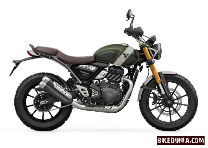 Triumph Scrambler 400 X - Matt Khaki Green / Fusion White